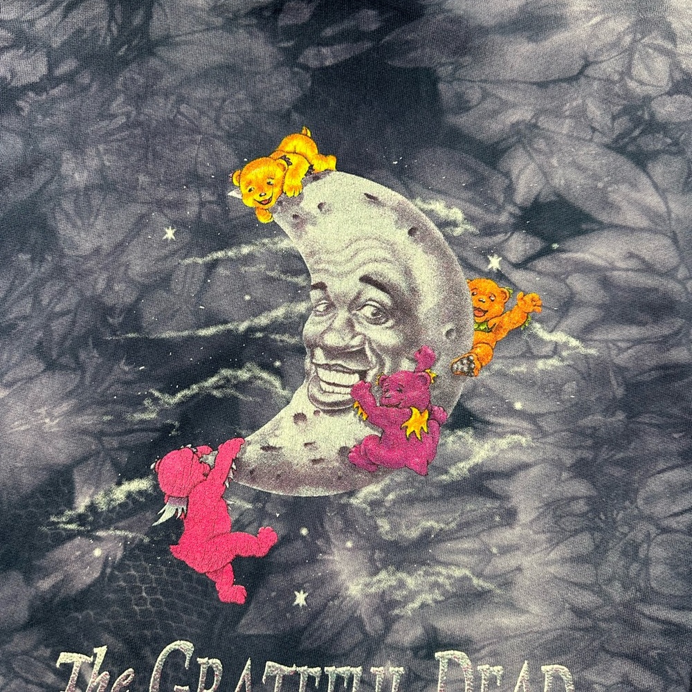 Vintage 90s The Mountain Grateful Dead Moon Bears Band Tye Die Sweatshirt XL USA - Picture 4 of 16